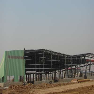 Steel structure construction workshop